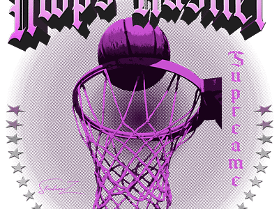 Hoops Hustler basketball branding graphic design illustration logo