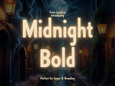 Midnight Bold Font branding design font design