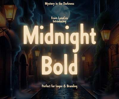 Midnight Bold Font branding design font design