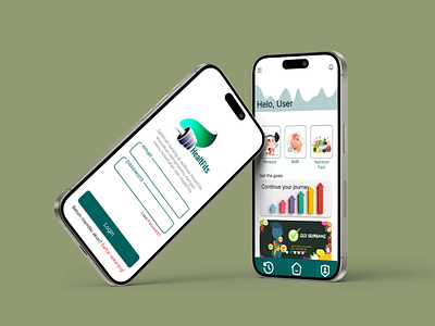 Mobile Design (HealtFits) design graphic design logo mobile mobile design mockup ui ui design uiux ux vector