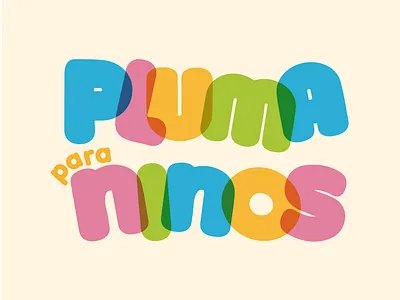 Pluma para Ninos branding colorful draw ilustration kids logo logo design spanish stationery type typography