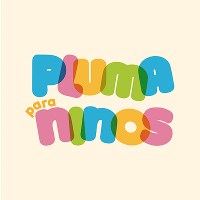 Pluma para Ninos branding colorful draw ilustration kids logo logo design spanish stationery type typography