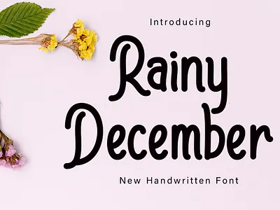 Rainy December crafting font cute font design handwritten monoline new font script script font