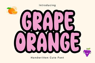 Grape Orange crafting font cute cute font dingbad display halloween handwritten new font