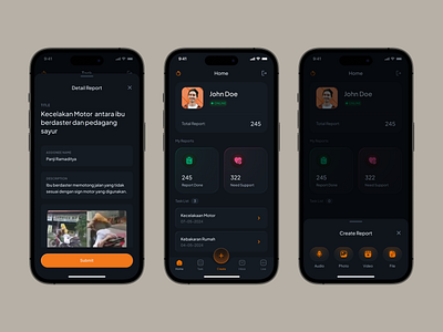 VO Mobile Apps dark mode dark theme data realtime design mobile mobile app mobile apps ui ux