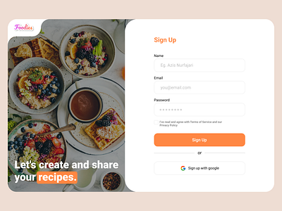 Sign Up Page - Daily UI #001 daily ui sign up ui ui design uiux web design