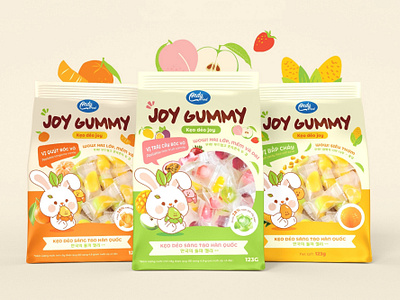 JOY GUMMY | PACKAGING DESIGN branding candy candy package candy packaging design fruit package package design packaging packaging design rabbit