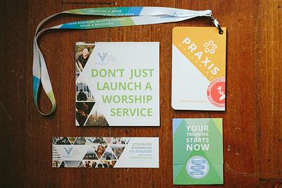 Praxis Gathering Conference Collateral booklette brochures conference creative direction graphic design lanyard