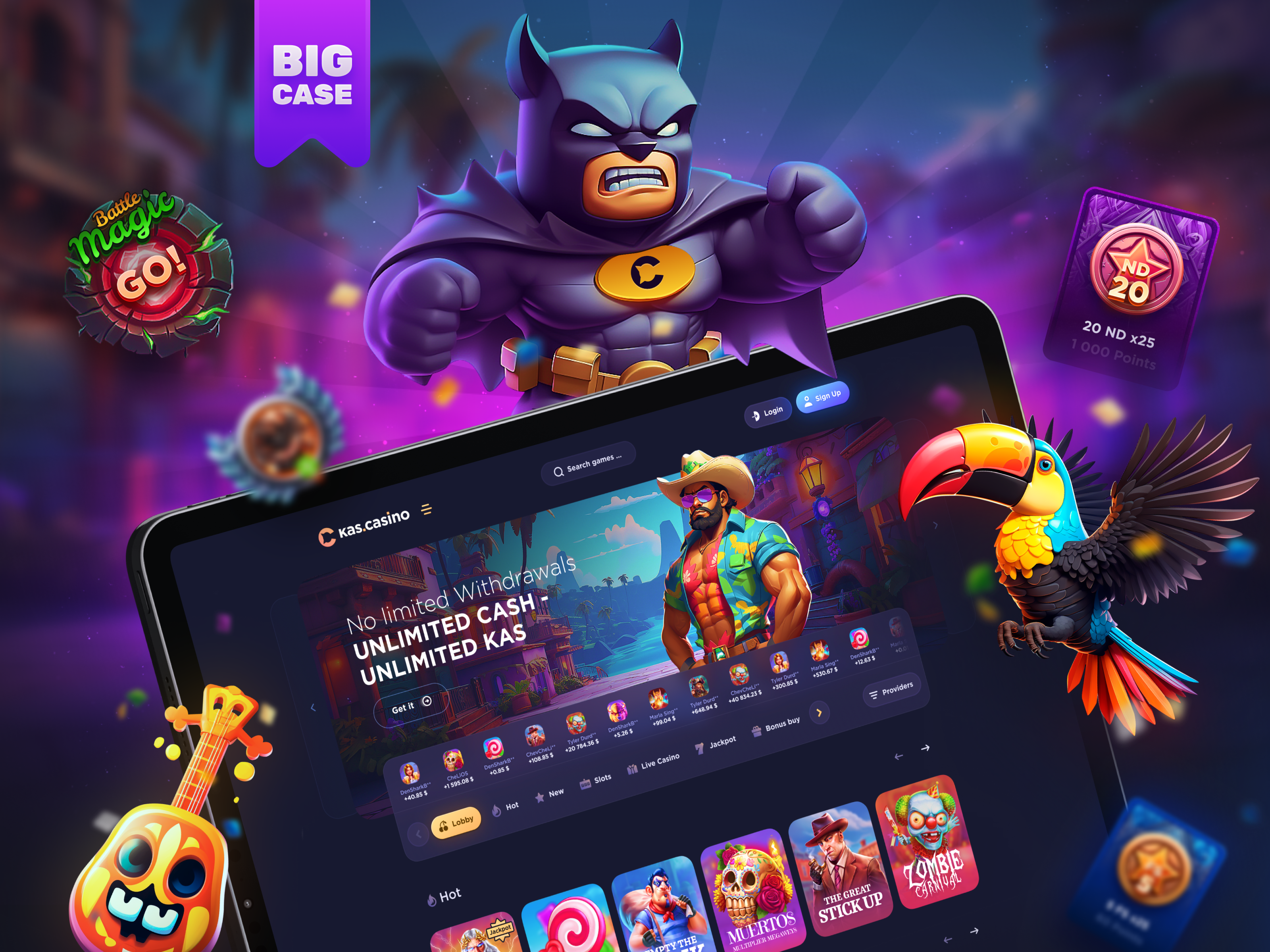 Example of Online Casino (Desktop + Mobile)