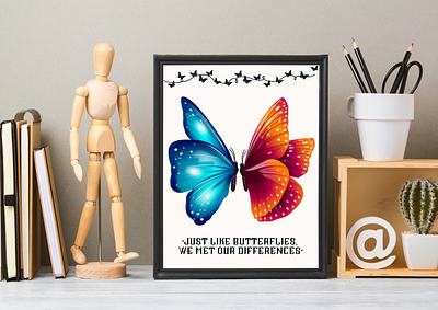 Butterfly Wall Print/ Art @nikkimaemacaranas design graphic design illustration wallarts