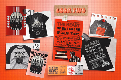Heart of Sneakers Concert Tee: Look Book branding deck design event poster experiential graphic design illustration look book merch design poster design