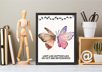Butterfly Wall Print/ Art @nikkimaemacaranas design graphic design illustration wallarts wallprints