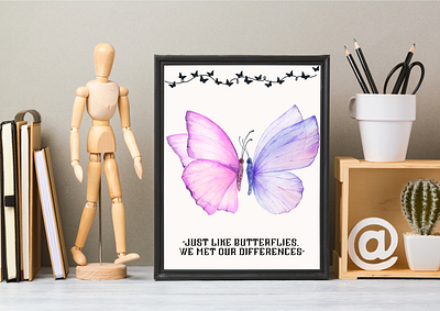 Butterfly Wall Print/ Art @nikkimaemacaranas design graphic design illustrations wallarts wallprints