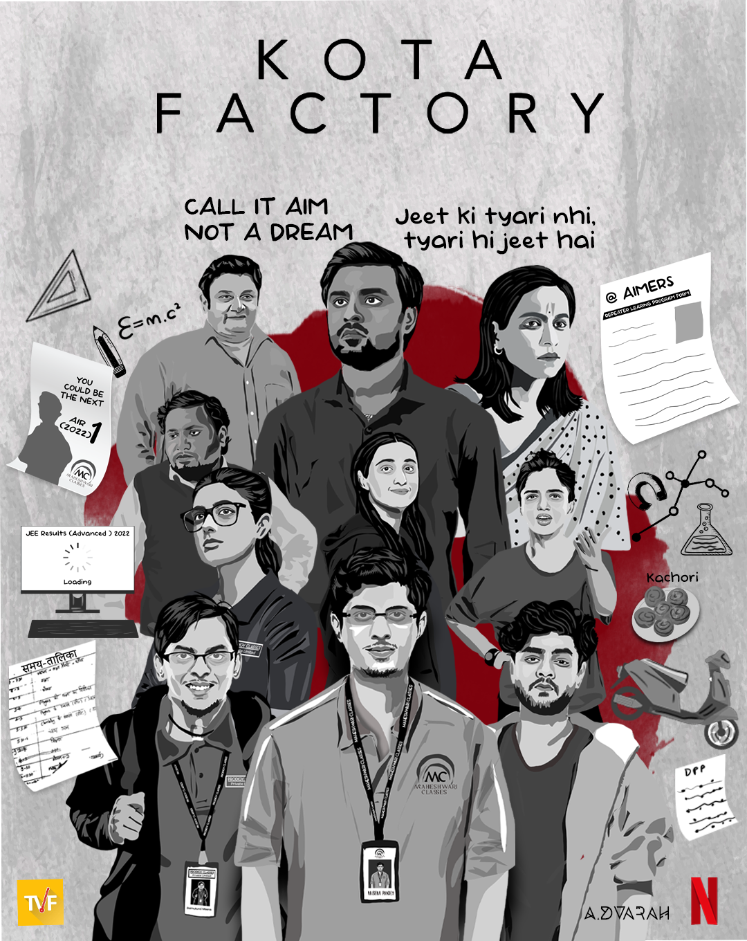 ✨ Embracing the journey of Kota Factory Season 3! 📚🎨 art fanart illuistration kotafactoryseason3 kotfactory netflix poster posterdesign