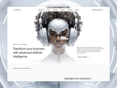 Gobta AI - Human Technology Landing Page ai business business technology bussiness clean company design electric human human ai landing page minimalist technology trend ui uidesign user user experience userinterface web design