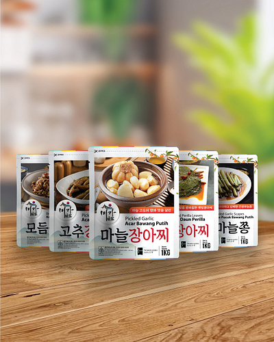 Korean Pickled Packaging branding design graphic design illustration logo packaging typography vector