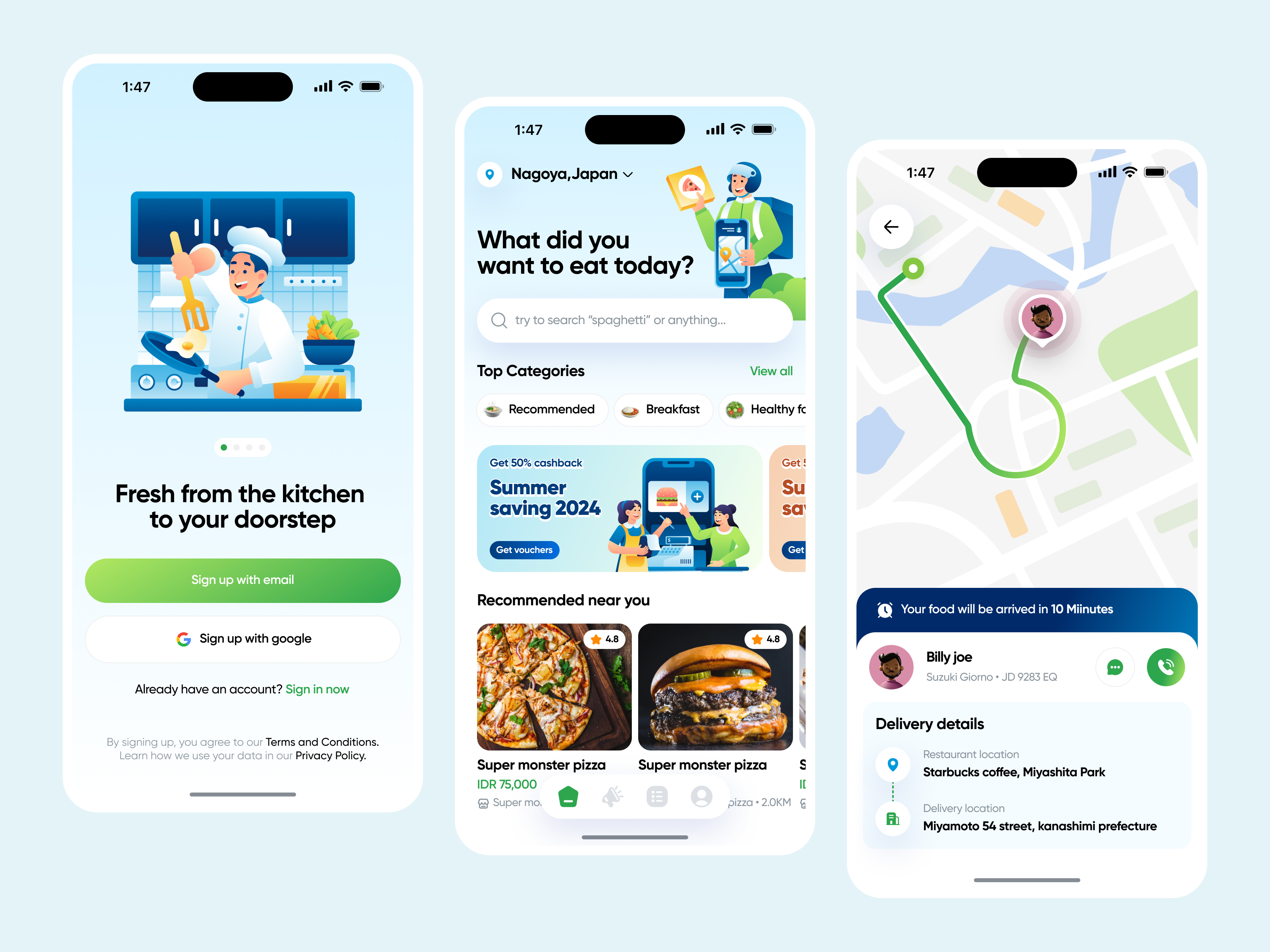 Grandfood- Food Delivery Mobile Apps 🍱 apps delivery food food delivery icon illustration maps mobile mobile apps modal onboarding pop up ui ui design ux