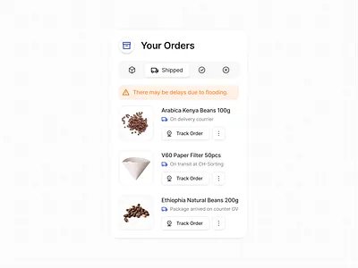 Order List 📦 clean dashboard design ecommerce icon interface list minimal modal order orders package popup product saas simple tab track ui web