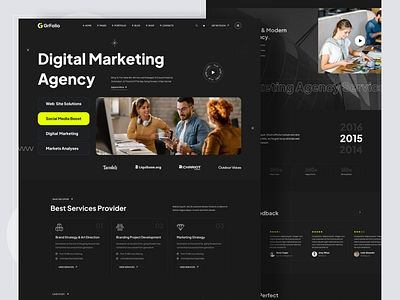 GrFolio - Digital Marketing Agency Website Design! agency creative landing page graphic design portfolio ui ux web design agency