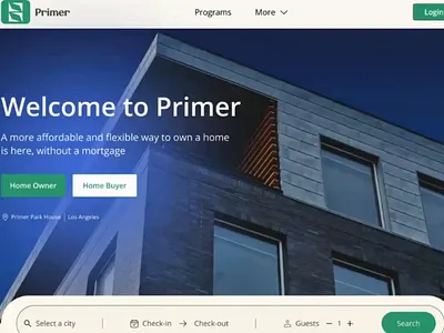 Real Estate Landing Page Design for 'Primer'! app app designer ios app design landing page design mobile app design motion graphics product designer ui ui designer uiux design uiux designer ux designer vission os vission pro web designer website designer