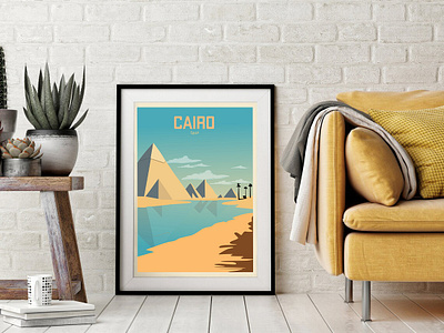 Cairo, Egypt’s travel poster design branding creative graphicdesign illustration retro travel poster vector vintage