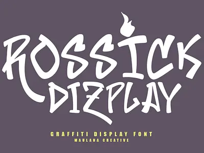 Rossick Graffiti Display Font branding font fonts graphic design logo nostalgic