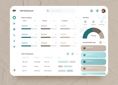 CRM Dashboard Overview Design appdesign crm crmdashboard dashboard dashboard design dashboarddesign design typography ui uiux ux webdashboard webdesign