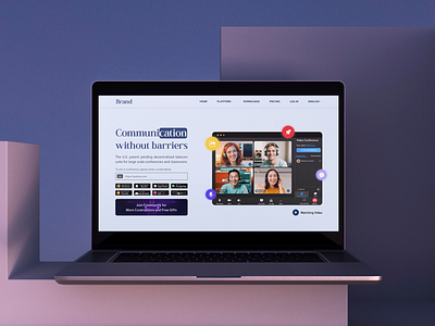 Communication without barriers ui ux video confrence website