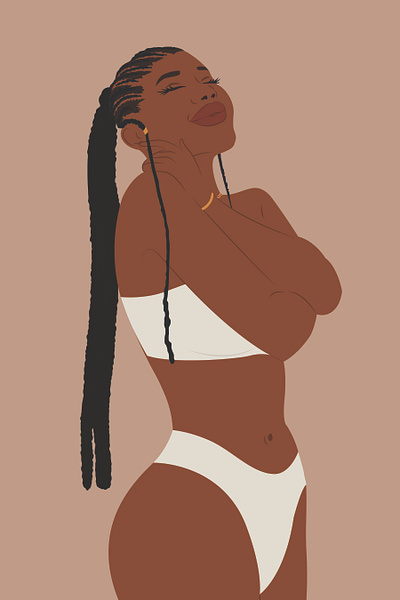 Self love custom illustration people of color self love