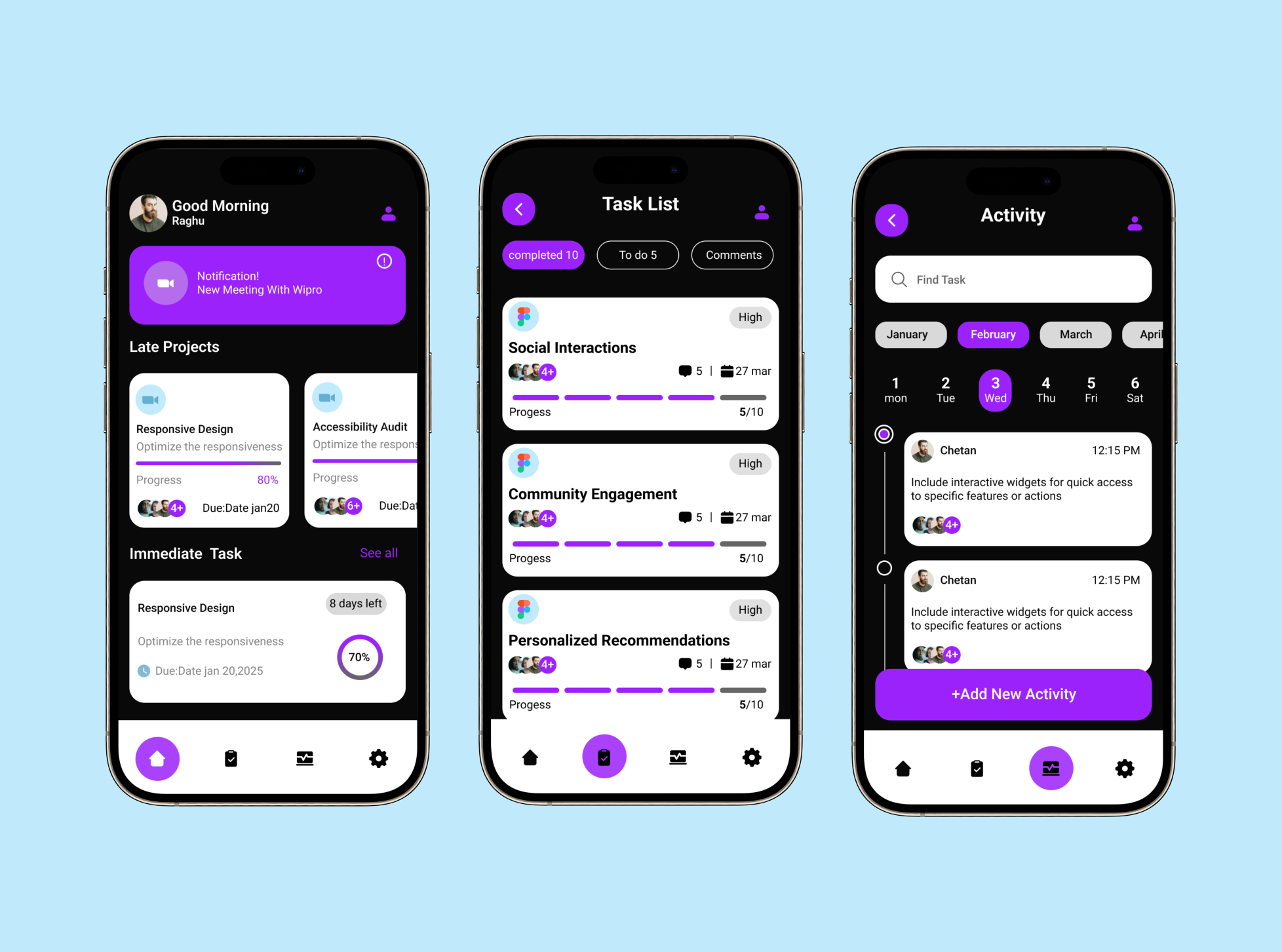 Task Management App design figma ui user design ux