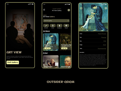 art view appdesign art paint sculpture ui uiux