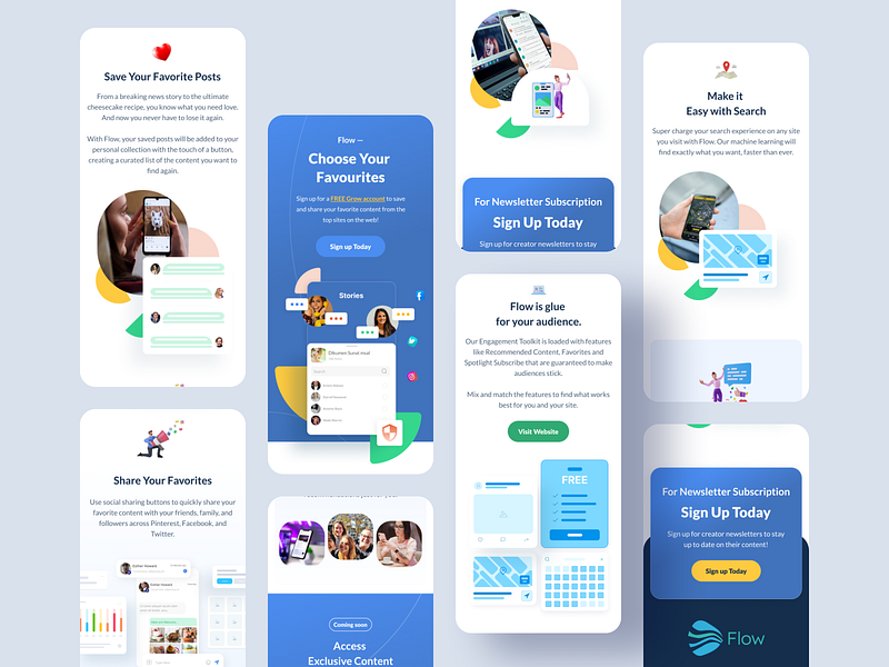 Flow Engagement Toolkit Responsive creative design creative design css html landing page marketing page mobile design ui design uiroll ux desig web application web design website design