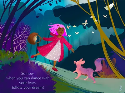 Little Red Riding Hood illustration character fairytale fantasy creature girl power illustration little red riding hood magic forest procreate