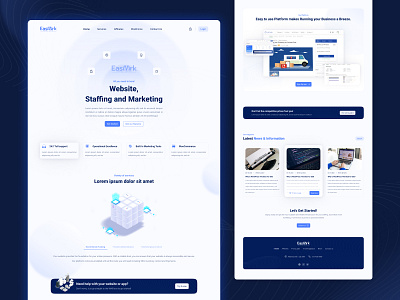 UI Design for Easwrk brand branding design digital digital art graphic design identity branding marketing seo seo marketing staffing ui ui design ui ux ui ux design ux ux design web hosting website website design