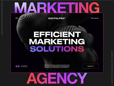 DigitalPro Landing Page | Marketing Agency bitcoin cripto digitalpro landing page marketing marketing agancy web design website биткоин криптовалюта лендинг маркетинг