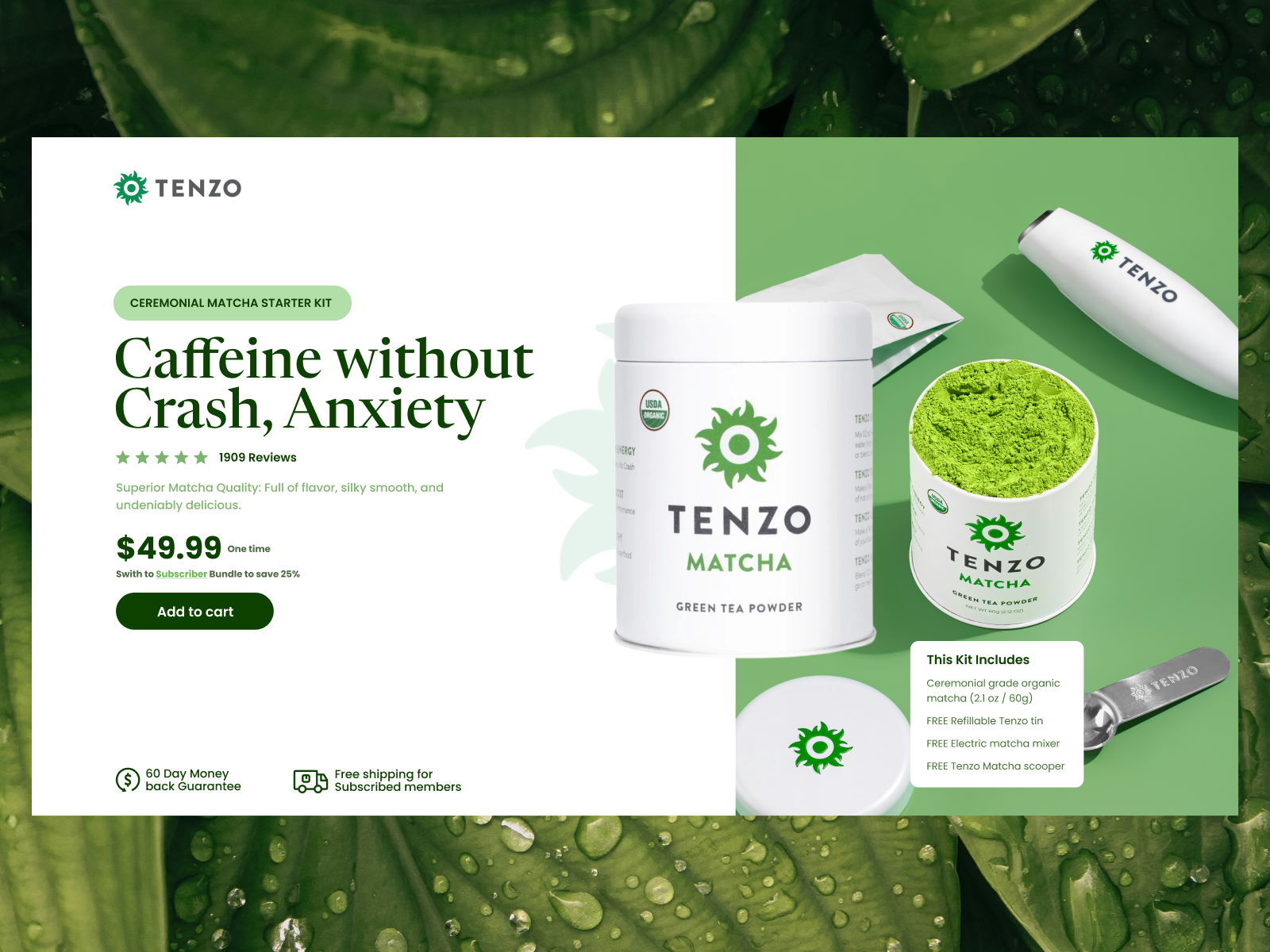 Example of 1x Landing Page Design