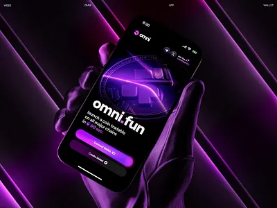 Omni: Home Page Mobile Design UI app design bitcoin blockchain crypto crypto exchange cryptocurrency dapp defi etherium fintech landing page mobile design nft marketplace platform product design swap token trading wallet web3