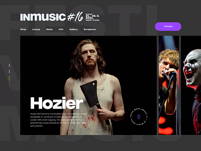 Design exploration: INmusic website animation concert croatia design exploration festival hozier indie inmusic inmusic festival music open air paolo nutini rock rock concert the smashing pumpkins ui ux uxui website