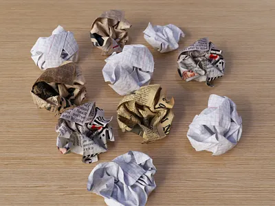 10 Different Crumpled Paper. azerbaijan blender crumpled cycles paper