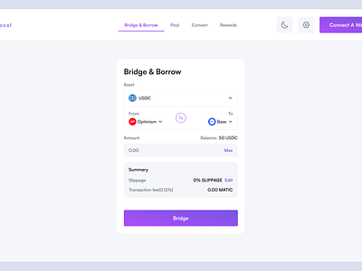 Bridge & Borrow Chain Abstraction screen 1 blockchain borrow bride and borrow bridge bridge and borrow chain abstraction web3