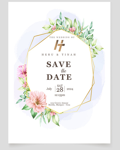 Digital Wedding Invitation clientdairies clients color inspiration design digital invitation graphic design illu illustration passion project wedding invitation