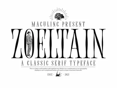 Zoeltain Classic Serif Font branding classic cyrillic font graphic design greek logo retro serif typeface typography vintage