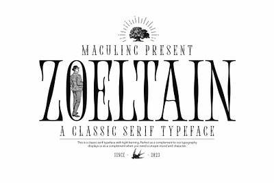 Zoeltain Classic Serif Font branding classic cyrillic font graphic design greek logo retro serif typeface typography vintage