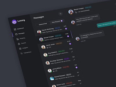 Dashboard Message chat ui customer dashboard dashboard dashboard message message web app messanger dashboard notification online chat saas dashboard saas design uiux