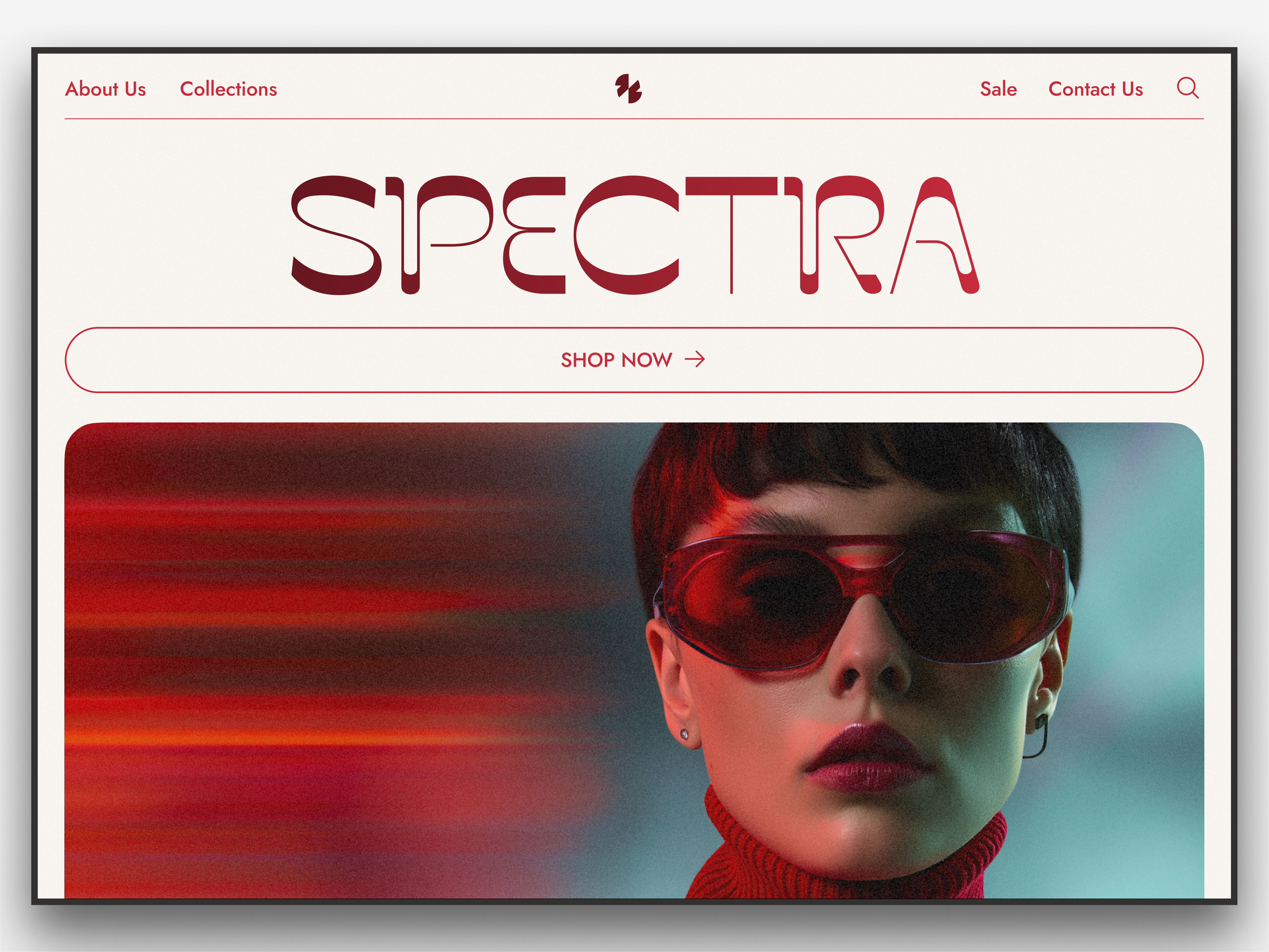 Spectra - Landing page app branding design ecommerce eyewear figma graphic design illustration logo minimalism ui uidesign userinterface webdesign