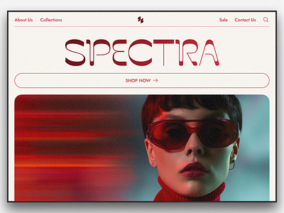 Spectra - Landing page app branding design ecommerce eyewear figma graphic design illustration logo minimalism ui uidesign userinterface webdesign