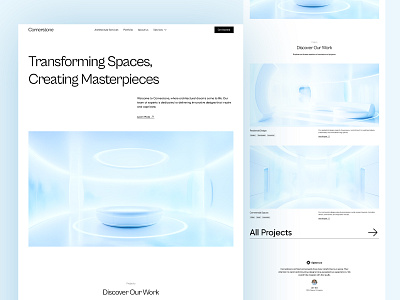 Cornerstone - Architectural Studio Web Design architecture design design studio furniture interior landing page responsive ui design web design website