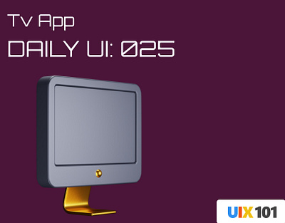 Daily UI: #025 | Tv App | #UIX101 025 dailyui design documentary figma tv app ui design uix101 user experience user interface