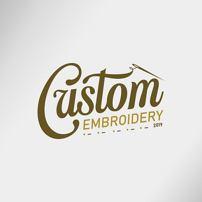 Custom Embroidery Logo Presentation branding graphic design logo