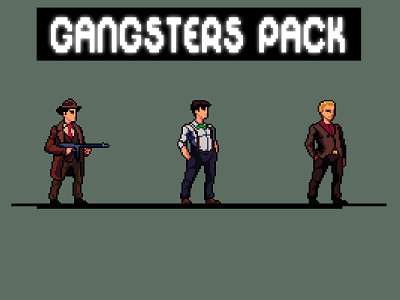 Free Gangster Pixel Character Sprite Sheets Pack 2d art asset assets bandit character game game assets gamedev gangster illustration indie indie game pixel pixelart pixelated sprite sprites spritesheet spritesheets